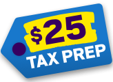 $25 tax prep